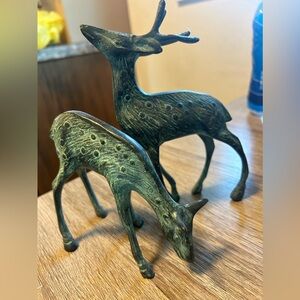 Pair of Mid Century Deer Figurines
